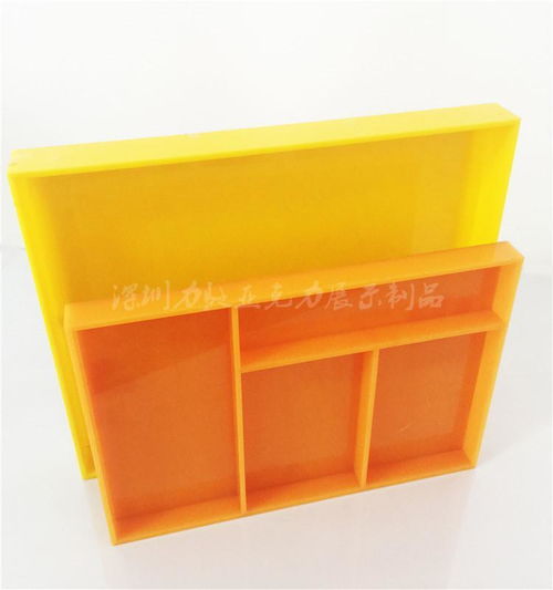 工厂直销 定制黄色亚克力长方形托盘，酒店与礼品花卉的理想选择